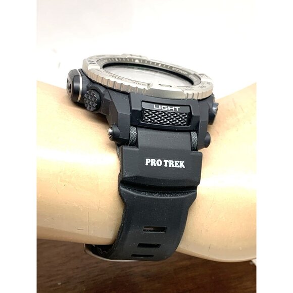 Casio Pro Trek Men's Watch PRW-3500 Solar Triple Sensor Digital Black Resin 3414 - Picture 12 of 15